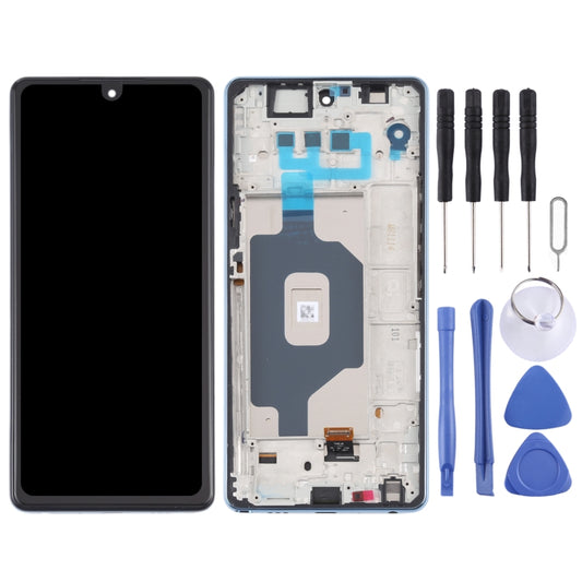 Original LCD Screen for LG Stylo 6 / K71 LMQ730TM LM-Q730TM LMQ730HA LM-Q730HA Digitizer Full Assembly with Frame (Blue) by buy2fix