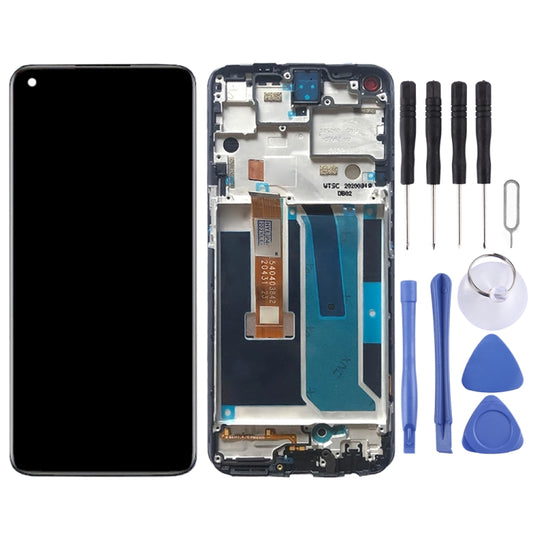 For OnePlus Nord N10 5G BE2029 Digitizer Full Assembly with Frame OEM LCD Screen (Black) - LCD Screen by buy2fix | Online Shopping UK | buy2fix