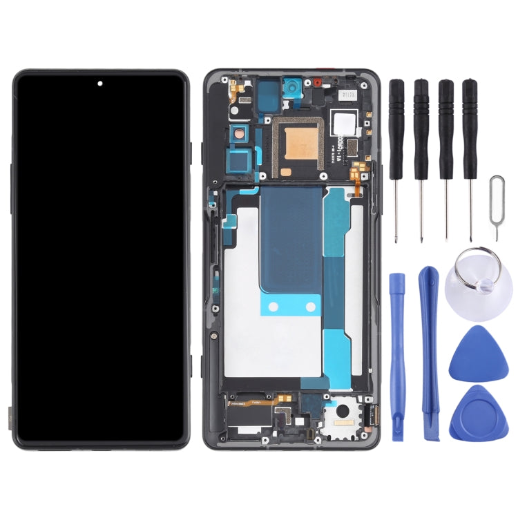 OLED LCD Screen for Xiaomi Redmi K40 Gaming M2012K10C M2104K10AC Digitizer Full Assembly With Frame(Grey) - LCD Screen by buy2fix | Online Shopping UK | buy2fix