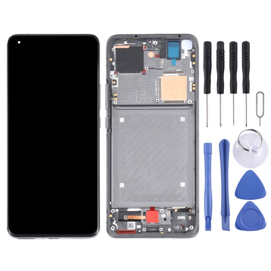 Original AMOLED Material LCD Screen and Digitizer Full Assembly With Frame for Xiaomi Mi 11 Ultra / Mi 11 Pro M2102K1G M2102K1C M2102K1AC(Black) - LCD Screen by buy2fix | Online Shopping UK | buy2fix