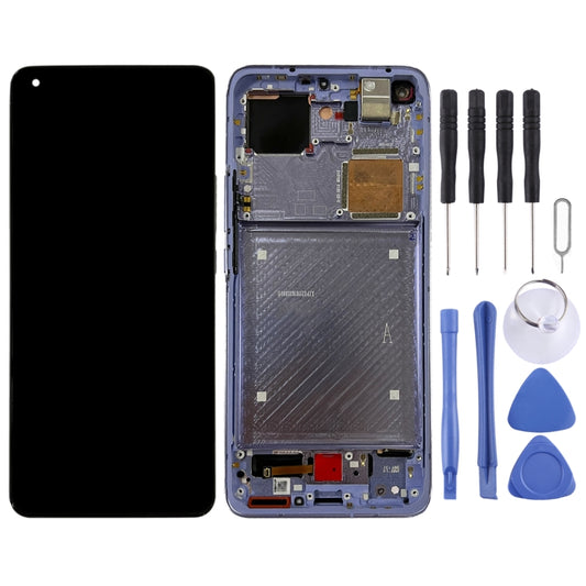 Original AMOLED Material LCD Screen and Digitizer Full Assembly With Frame for Xiaomi Mi 11 Ultra / Mi 11 Pro M2102K1G M2102K1C M2102K1AC (Purple) - LCD Screen by buy2fix | Online Shopping UK | buy2fix