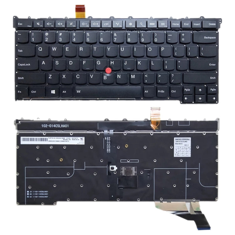 US Version Keyboard With Back Light for Lenovo Thinkpad X1 Carbon 3rd Gen 2015 - Replacement Keyboards by buy2fix | Online Shopping UK | buy2fix