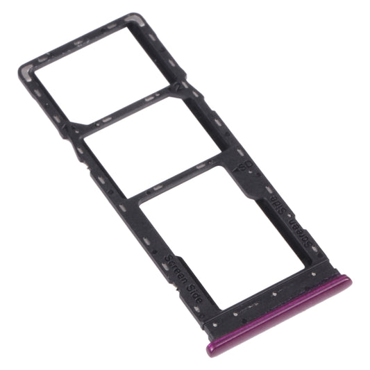 For infinix Hot 9 Play X680 C680B X680C SIM Card Tray + SIM Card Tray + Micro SD Card Tray (Purple) - Card Tray by buy2fix | Online Shopping UK | buy2fix