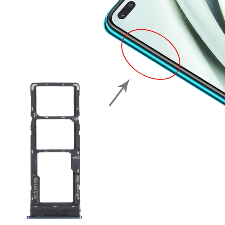 For infinix Note 8 X692 SIM Card Tray + SIM Card Tray + Micro SD Card Tray (Grey) - Card Tray by buy2fix | Online Shopping UK | buy2fix