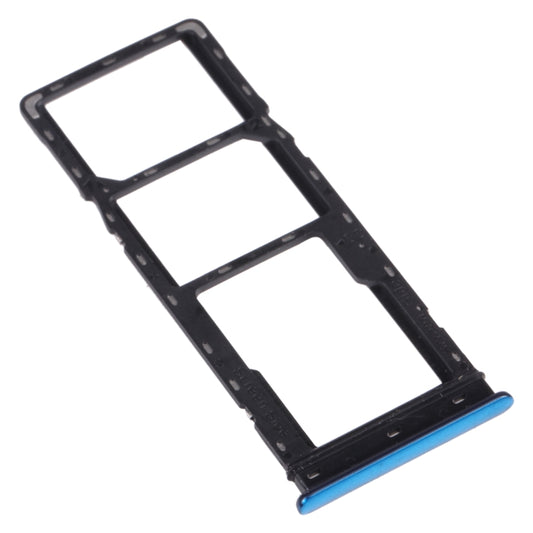 For infinix S5 X652 SIM Card Tray + SIM Card Tray + Micro SD Card Tray (Blue) - Card Tray by buy2fix | Online Shopping UK | buy2fix
