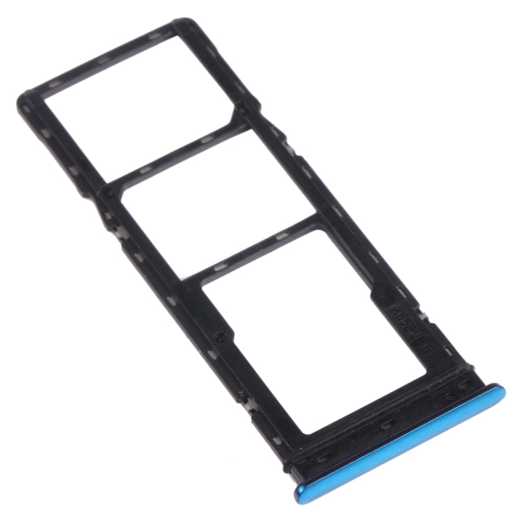 For infinix S5 X652 SIM Card Tray + SIM Card Tray + Micro SD Card Tray (Blue) - Card Tray by buy2fix | Online Shopping UK | buy2fix