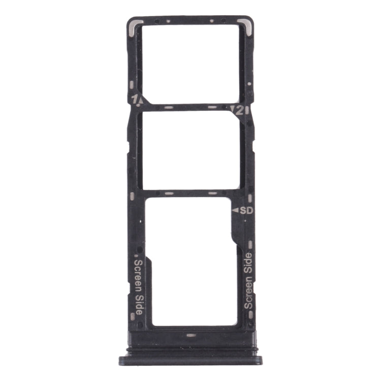 For Tecno Pouvoir 4 Pro / Pouvoir 4 LC7 SIM Card Tray + SIM Card Tray + Micro SD Card Tray (Black) - Card Tray by buy2fix | Online Shopping UK | buy2fix