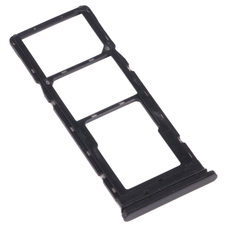 For Tecno Pouvoir 4 Pro / Pouvoir 4 LC7 SIM Card Tray + SIM Card Tray + Micro SD Card Tray (Black) - Card Tray by buy2fix | Online Shopping UK | buy2fix