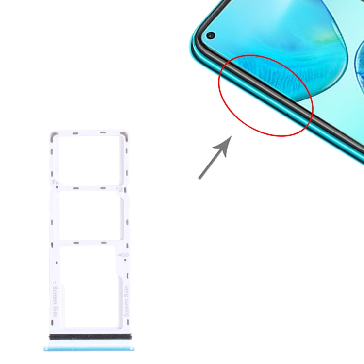 For Infinix Note 8i X683 SIM Card Tray + SIM Card Tray + Micro SD Card Tray (Green) by buy2fix