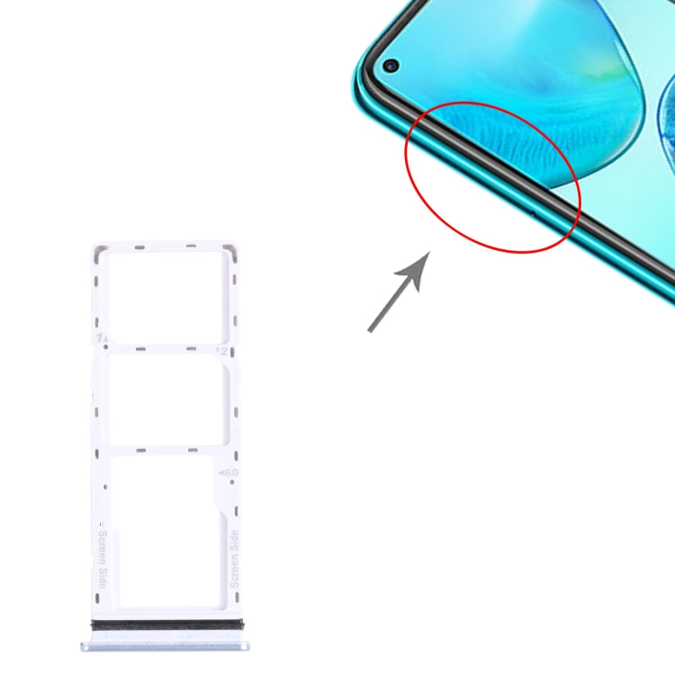 For Infinix Note 8i X683 SIM Card Tray + SIM Card Tray + Micro SD Card Tray (Grey) by buy2fix