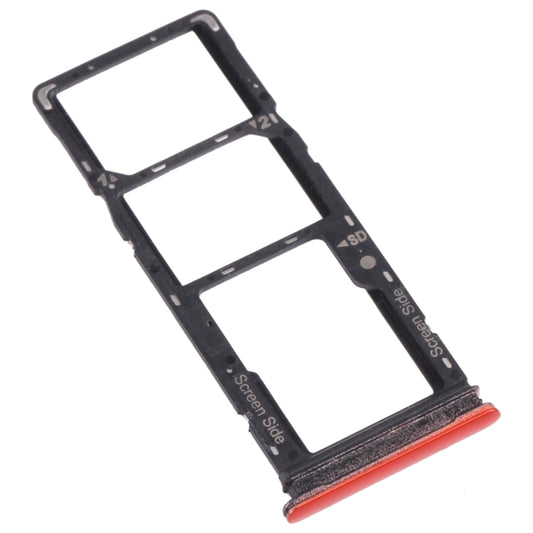 For Tecno Spark 5 Pro KD7 SIM Card Tray + SIM Card Tray + Micro SD Card Tray (Orange) by buy2fix