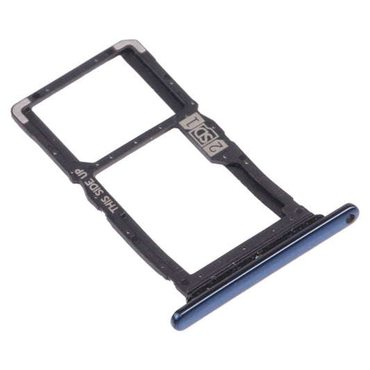 SIM Card Tray + SIM Card Tray / Micro SD Card Tray for Motorola One Hyper XT2027 XT2027-1 (Blue) - Card Socket by buy2fix | Online Shopping UK | buy2fix