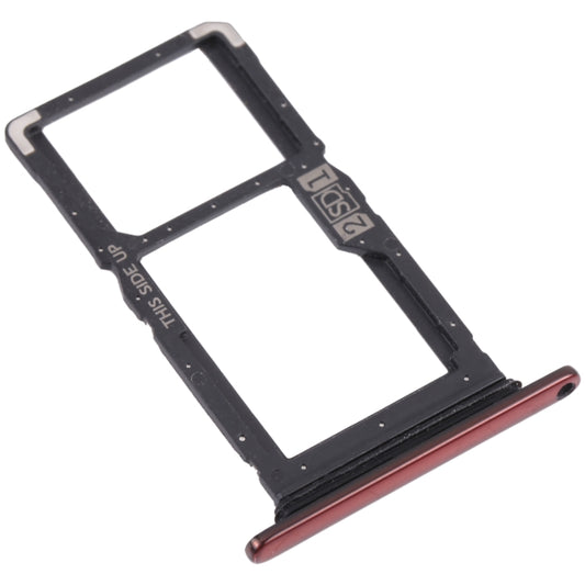 SIM Card Tray + SIM Card Tray / Micro SD Card Tray for Motorola One Hyper XT2027 XT2027-1 (Red) - Card Socket by buy2fix | Online Shopping UK | buy2fix