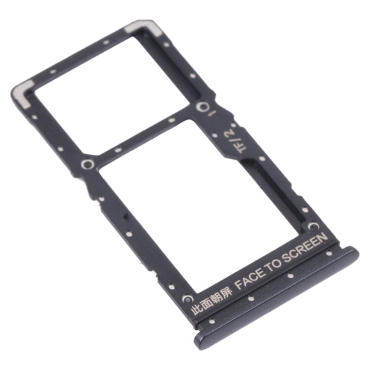 SIM Card Tray + SIM Card Tray / Micro SD Card Tray for Xiaomi Redmi Note 10 5G / Poco M3 Pro 5G / Redmi Note 10T 5G M2103K19G M2103K19C M2103K19PG M2103K19PI(Black) by buy2fix