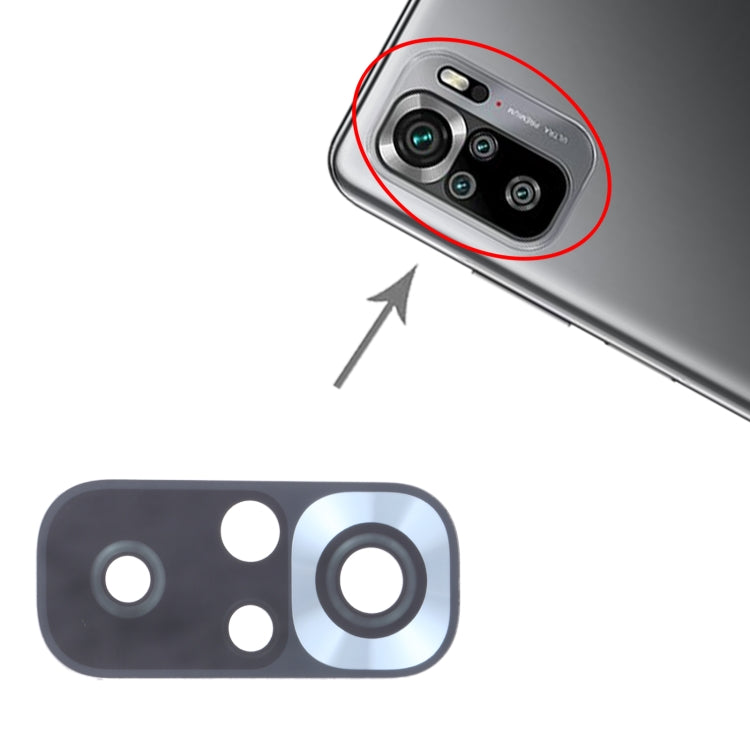 10 PCS Back Camera Lens for Xiaomi Redmi Note 10S M2101K7BG M2101K7BI M2101K7BNY(Silver) - Camera by buy2fix | Online Shopping UK | buy2fix