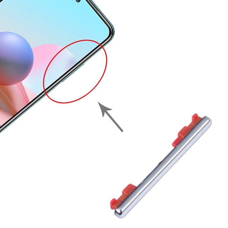 Volume Control Button for Xiaomi Redmi Note 10 4G M2101K7AI M2101K7AG (Silver) by buy2fix