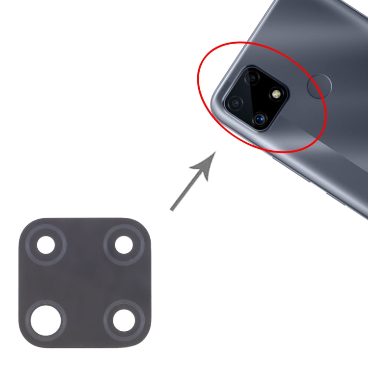 For OPPO Realme C25 RMX3193, RMX3191 10pcs Back Camera Lens by buy2fix