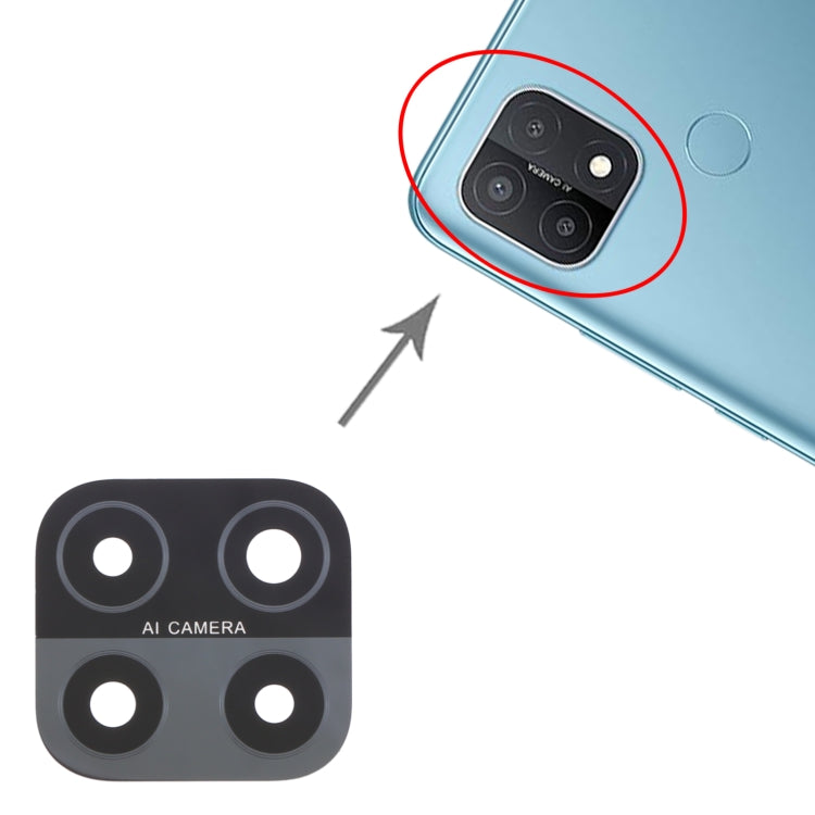 For OPPO A15 / A15s / A35 CPH2185 CPH2179 PEHM00 10pcs Back Camera Lens by buy2fix