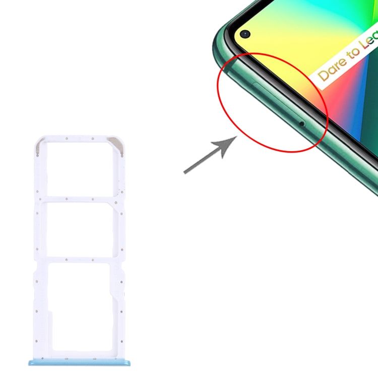 For OPPO Realme 7i RMX2103 SIM Card Tray + SIM Card Tray + Micro SD Card Tray (Blue) by buy2fix