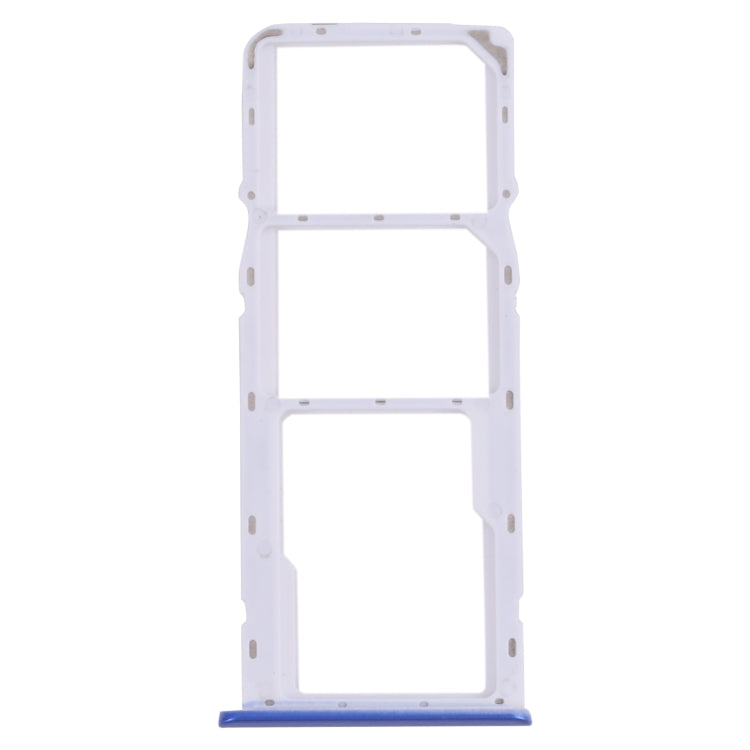 For OPPO Realme 5i RMX2030, RMX2032 SIM Card Tray + SIM Card Tray + Micro SD Card Tray (Blue) - Card Tray by buy2fix | Online Shopping UK | buy2fix