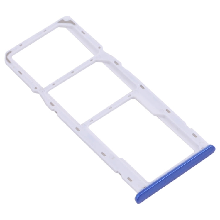 For OPPO Realme 5i RMX2030, RMX2032 SIM Card Tray + SIM Card Tray + Micro SD Card Tray (Blue) - Card Tray by buy2fix | Online Shopping UK | buy2fix