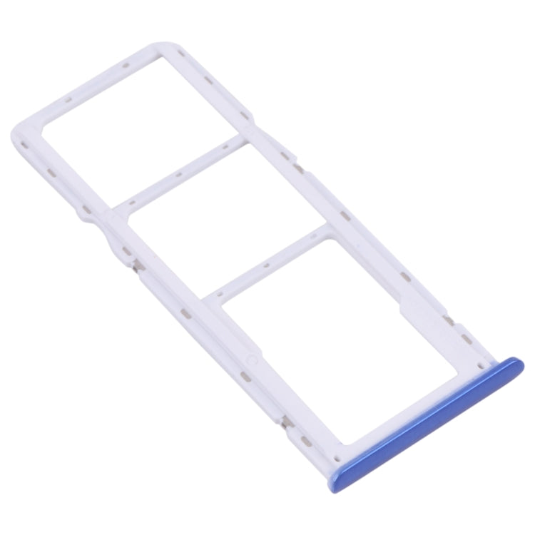 For OPPO Realme 5i RMX2030, RMX2032 SIM Card Tray + SIM Card Tray + Micro SD Card Tray (Blue) - Card Tray by buy2fix | Online Shopping UK | buy2fix