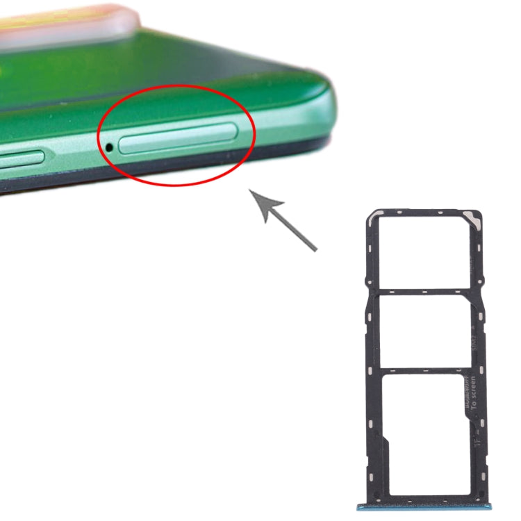 For OPPO Realme 6i / Realme Narzo 10 SIM Card Tray + SIM Card Tray + Micro SD Card Tray (Green) - Card Tray by buy2fix | Online Shopping UK | buy2fix