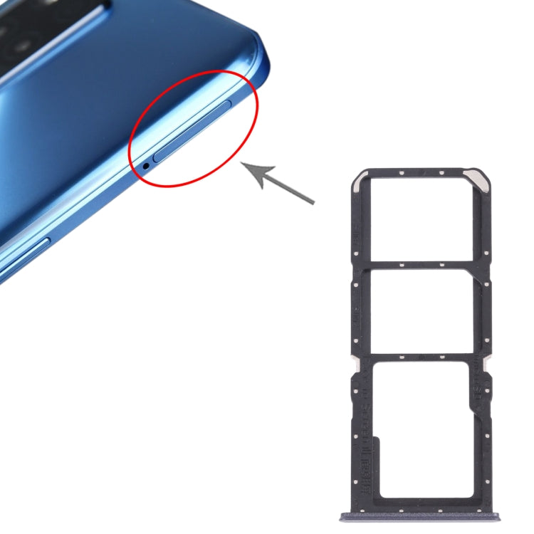 For OPPO Realme V13 5G SIM Card Tray + SIM Card Tray + Micro SD Card Tray (Blue) by buy2fix