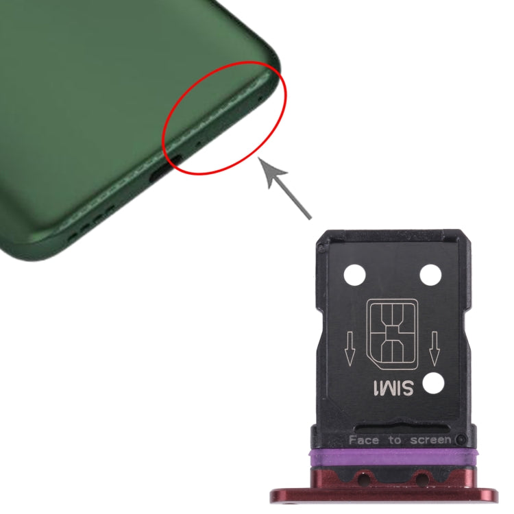 For OPPO Realme X50 Pro 5G RMX2075, RMX2071, RMX2076 SIM Card Tray + SIM Card Tray (Red) by buy2fix