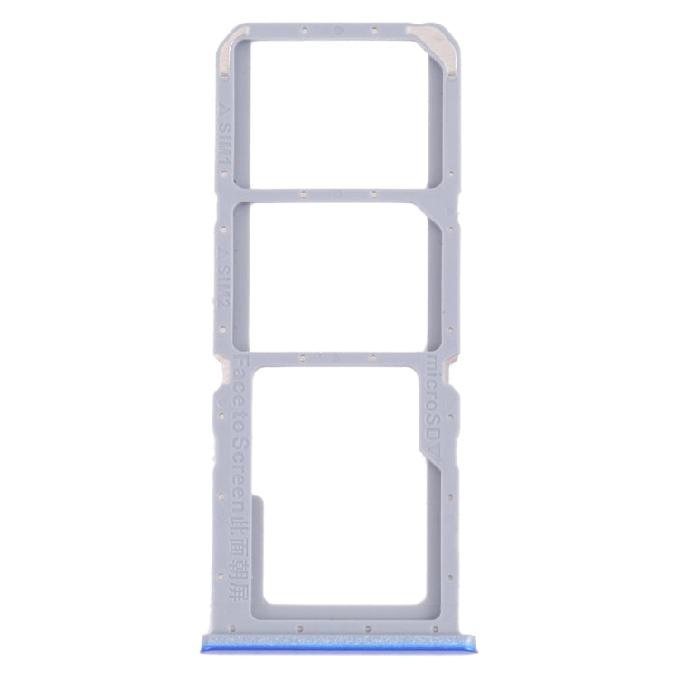 For OPPO A54 CPH2239 / A55 4G SIM Card Tray + SIM Card Tray + Micro SD Card Tray(Blue) - Card Tray by buy2fix | Online Shopping UK | buy2fix