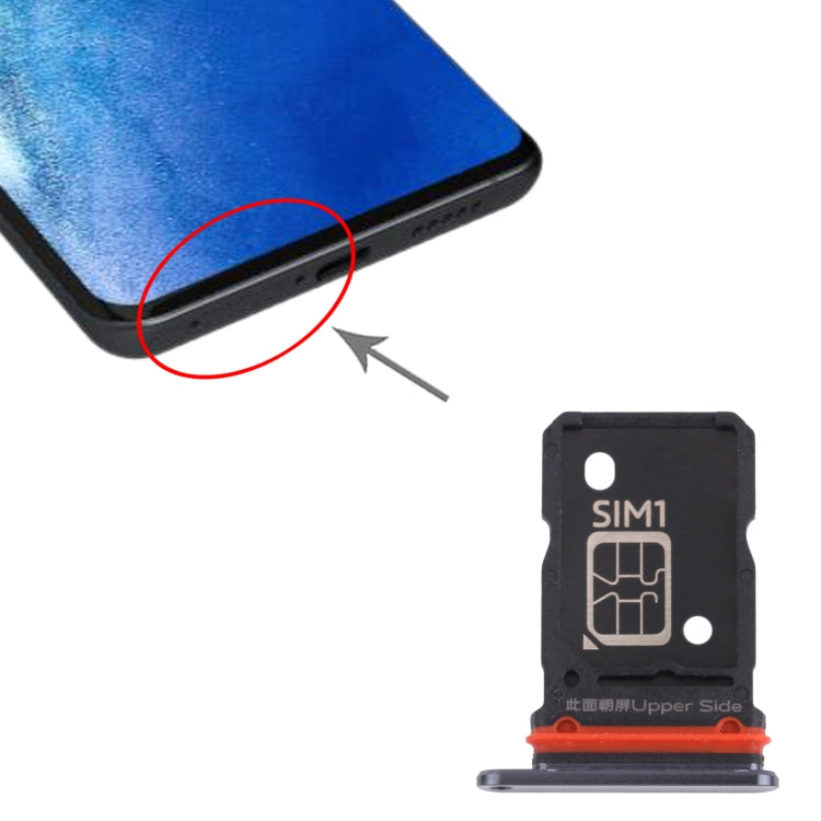 For vivo X60 Pro / X60 V2045 V2046 SIM Card Tray + SIM Card Tray (Black) by buy2fix