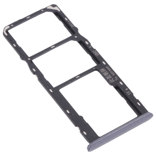 For OPPO Realme 6 SIM Card Tray + SIM Card Tray + Micro SD Card Tray (Black) by buy2fix