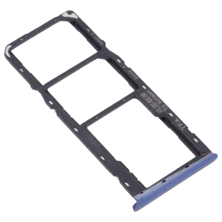 For OPPO Realme C15 RMX2180 SIM Card Tray + SIM Card Tray + Micro SD Card Tray (Blue) - Card Tray by buy2fix | Online Shopping UK | buy2fix