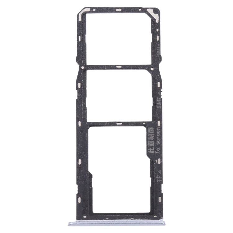 For OPPO Realme C15 RMX2180 SIM Card Tray + SIM Card Tray + Micro SD Card Tray (Silver) - Card Tray by buy2fix | Online Shopping UK | buy2fix