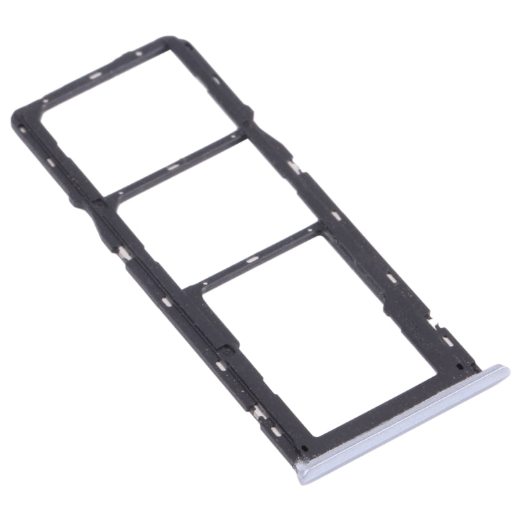 For OPPO Realme C15 RMX2180 SIM Card Tray + SIM Card Tray + Micro SD Card Tray (Silver) - Card Tray by buy2fix | Online Shopping UK | buy2fix