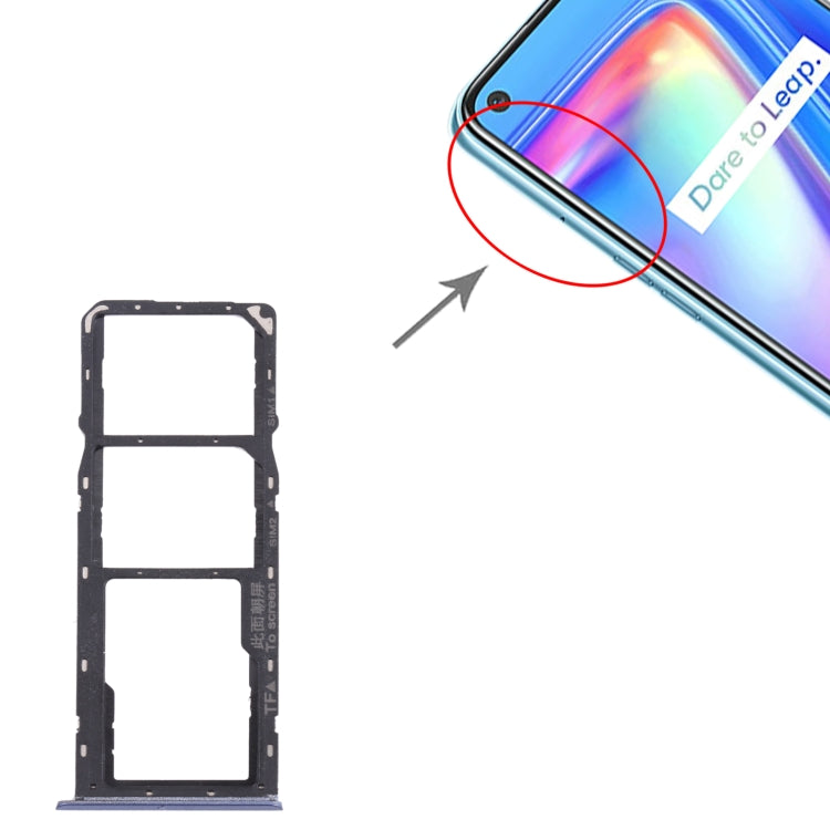 For OPPO Realme 7 (Global) SIM Card Tray + SIM Card Tray + Micro SD Card Tray (Blue) - Card Tray by buy2fix | Online Shopping UK | buy2fix