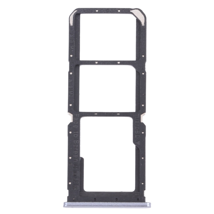 For OPPO A55 PEMM00, PEMM20, PEMT00, PEMT20 SIM Card Tray + SIM Card Tray + Micro SD Card Tray (Black) - Card Tray by buy2fix | Online Shopping UK | buy2fix