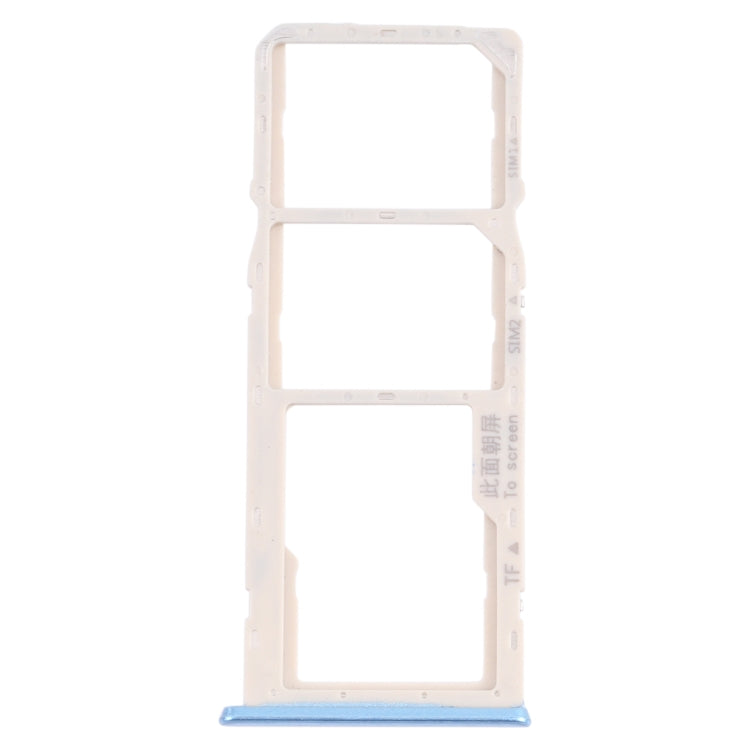 For OPPO A35 CPH2179 SIM Card Tray + SIM Card Tray + Micro SD Card Tray (Blue) - Card Tray by buy2fix | Online Shopping UK | buy2fix