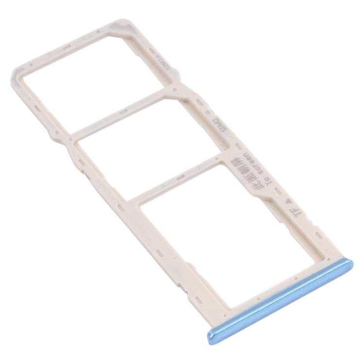 For OPPO A35 CPH2179 SIM Card Tray + SIM Card Tray + Micro SD Card Tray (Blue) - Card Tray by buy2fix | Online Shopping UK | buy2fix