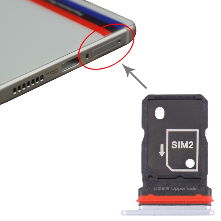 For Vivo iQOO 7 V2049A, I2009 SIM Card Tray + SIM Card Tray (White) - Card Tray by buy2fix | Online Shopping UK | buy2fix