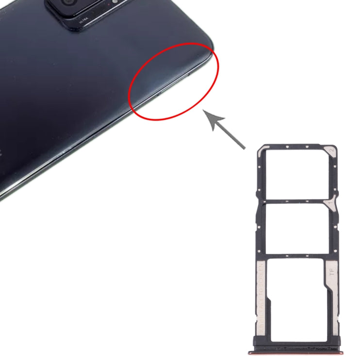 SIM Card Tray + SIM Card Tray + Micro SD Card Tray for Xiaomi Redmi Note 10 Pro 4G / Redmi Note 10 Pro Max / Redmi Note 10 Pro (India) M2101K6G, M2101K6R, M2101K6I, M2101K6P (Gold) by buy2fix