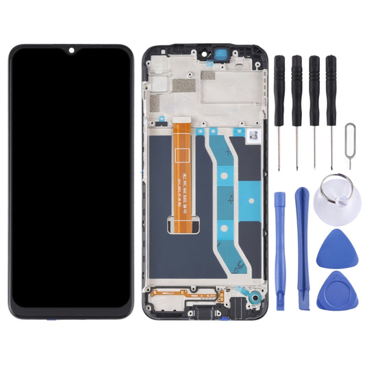 Original LCD Screen and Digitizer Full Assembly With Frame for OPPO Realme C12 RMX2189 by buy2fix