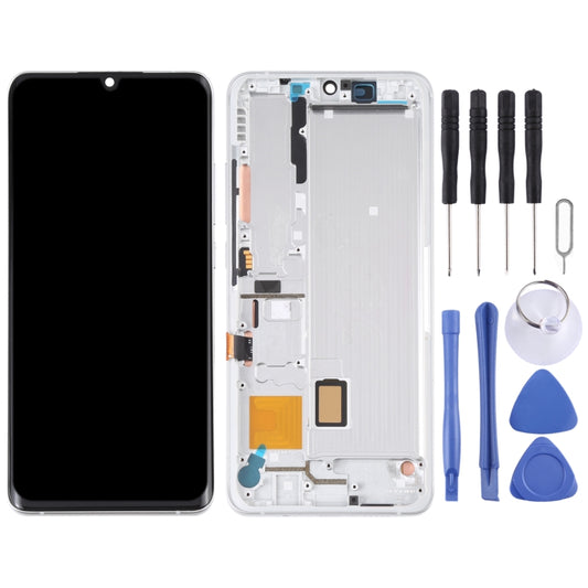AMOLED LCD Screen for Xiaomi Mi Note 10 Lite M2002F4LG Digitizer Full Assembly with Frame(Silver) - LCD Screen by buy2fix | Online Shopping UK | buy2fix