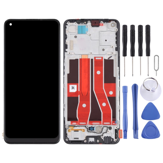 Original LCD Screen and Digitizer Full Assembly With Frame for OPPO Reno4 SE PEAT00 PEAM00 by buy2fix