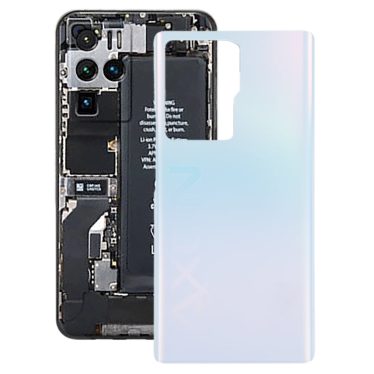 Glass Battery Back Cover for ZTE Axon 30 Ultra 5G(White) - For ZTE by buy2fix | Online Shopping UK | buy2fix