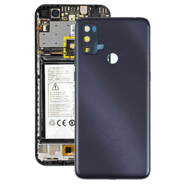 For Alcatel 1S (2021) 6025 Battery Back Cover (Black) - Back Cover by buy2fix | Online Shopping UK | buy2fix