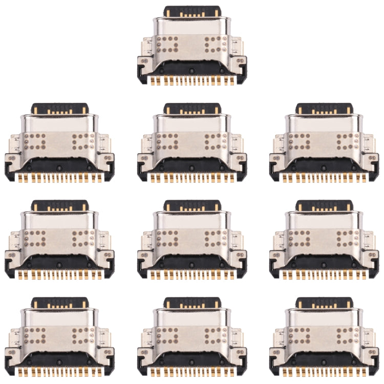 For vivo NEX 3S 5G V1950A 10pcs Charging Port Connector - Single Tail Connector by buy2fix | Online Shopping UK | buy2fix