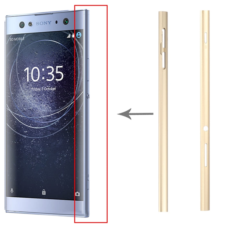 1 Pair Metal Side Part Sidebar For Sony Xperia XA2 Ultra (Gold) by buy2fix