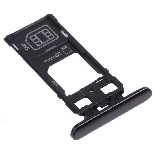 SIM Card Tray + SIM Card Tray / Micro SD Card Tray for Sony Xperia 5 (Black) by buy2fix