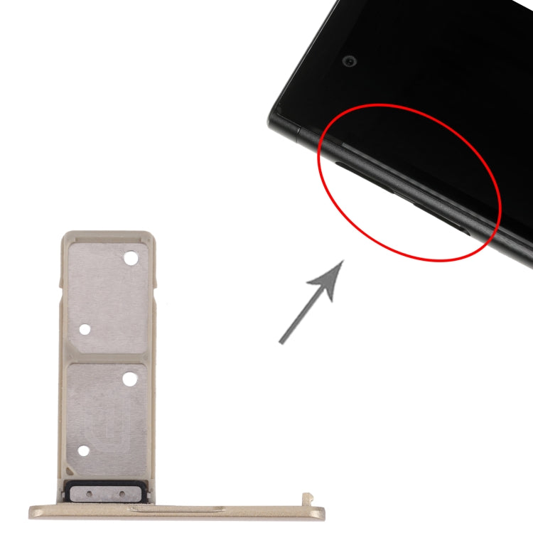 SIM Card Tray + SIM Card Tray for Sony Xperia XA1 Plus (Gold) by buy2fix